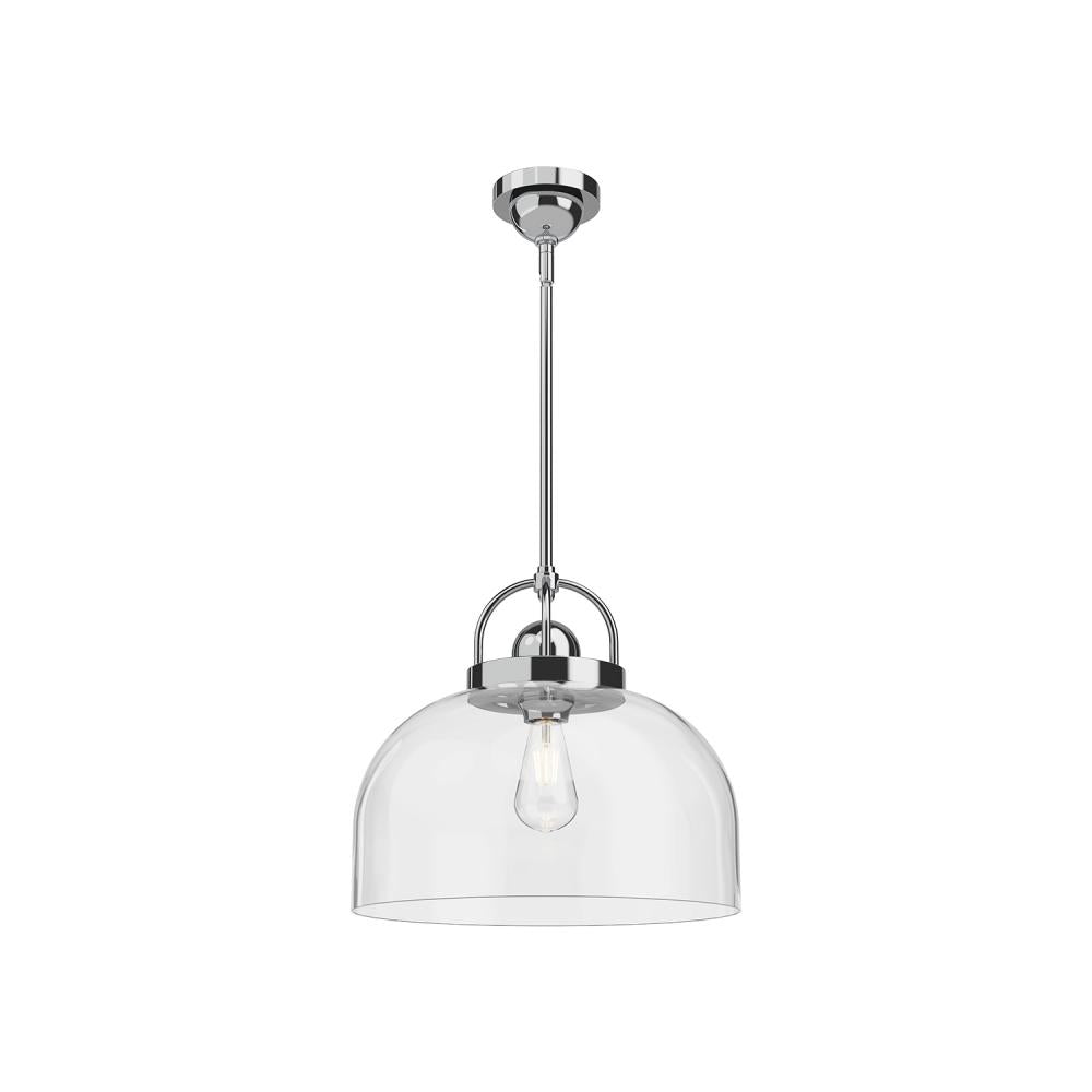 ALORA MOOD Lighting PD461101 Chrome Pendant Light Fixture, 1 Light, 15-in, Indoor/Outdoor Use