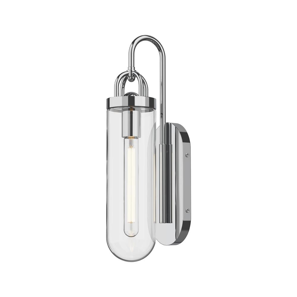 ALORA MOOD Lighting WV461101CH Lancaster 5-in Wall/Vanity Light Fixture, UL Damp Rated, Chrome