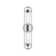 ALORA MOOD Lighting WV461102CH Lancaster Wall/Vanity Light Fixture, UL Damp Rated, Chrome