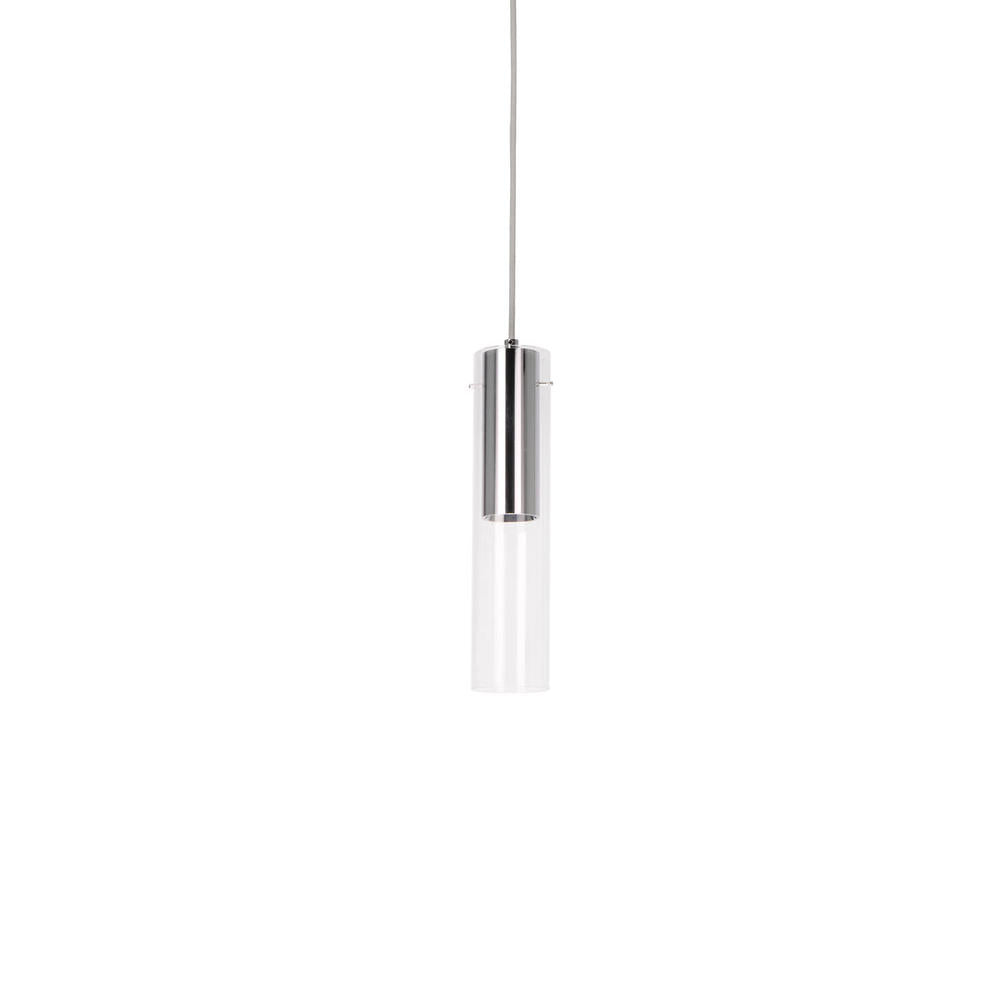 Kuzco Lena PD21703-CH Pendant, 9W Watt, Clear Glass, Chrome