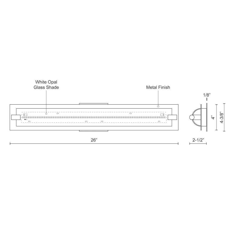 Kuzco Lighting 601001BK-LED Vanity Light Fixture, UL Damp Rated, Black