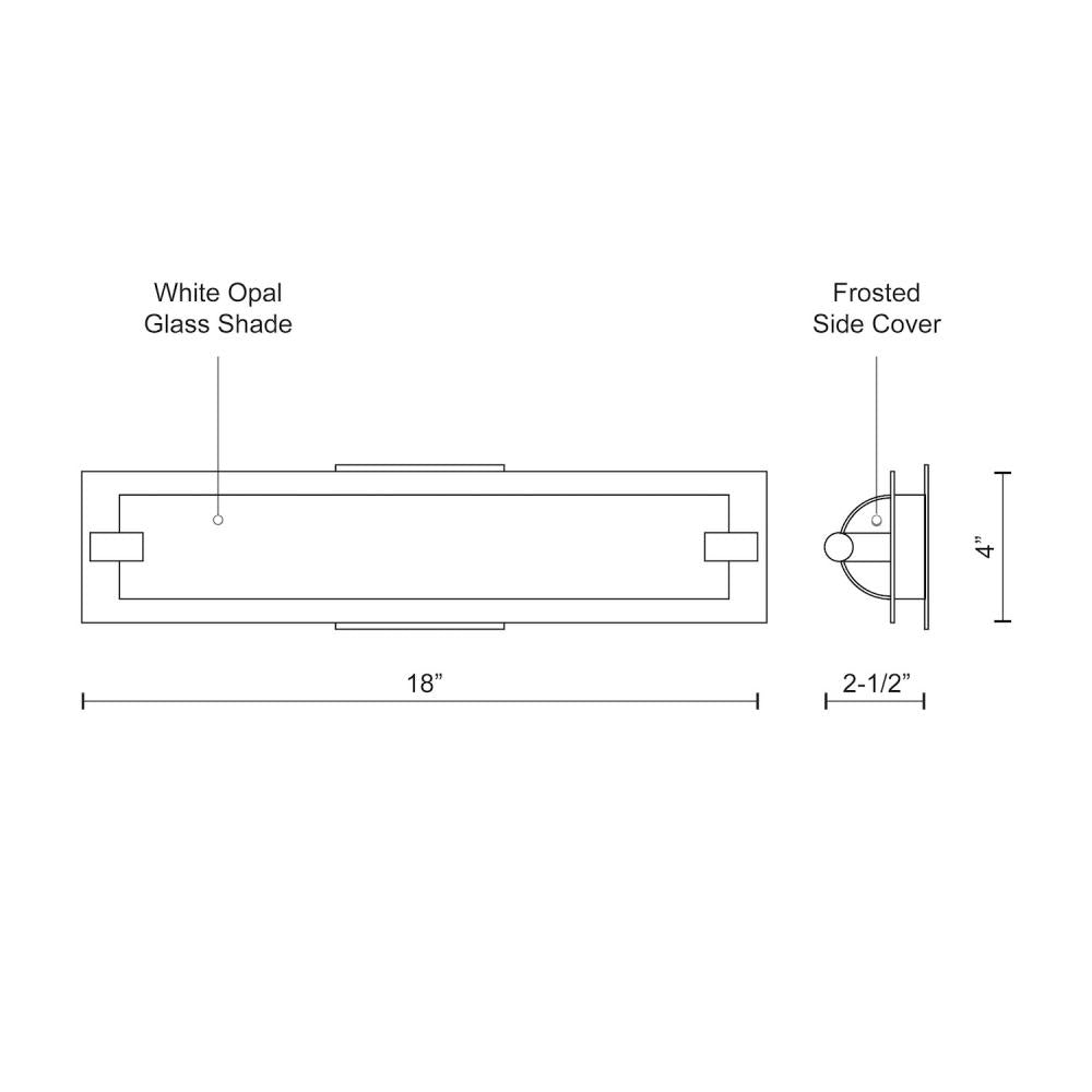 Kuzco Lighting VL0118-BG Vanity Light Fixture, UL Damp Rated, Brushed Gold