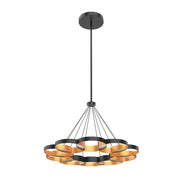 Kuzco Maestro CH90833-BK/GD LED Chandelier, 33-in, Black/Gold