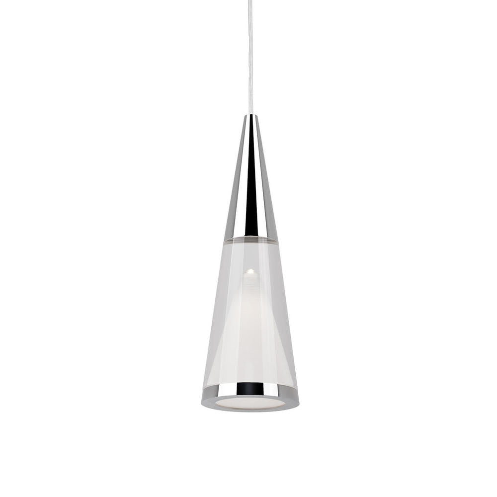 Kuzco Lighting 402401CH-LED Pendant, 3-in Chrome LED, Unique Conical Shape, Chrome