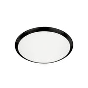 Kuzco Malta FM1512-BK LED Flush Mount Fixture, UL Damp Rated, Black