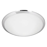 Kuzco Malta FM1515-CH LED Flush Mount, UL Damp Rated, Chrome