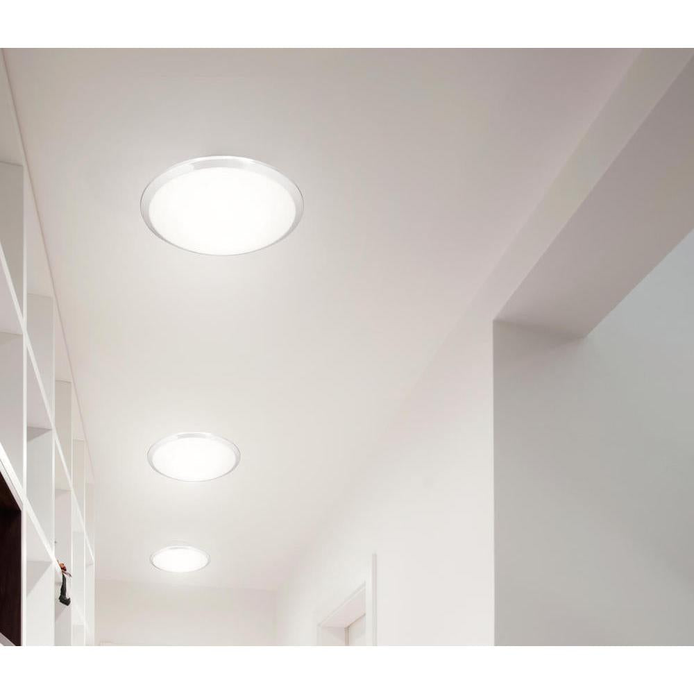 Kuzco Malta FM1515-CH LED Flush Mount, UL Damp Rated, Chrome