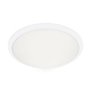 Kuzco Malta FM1515-WH Flush Mount, 19W LED, White Opal Glass, White