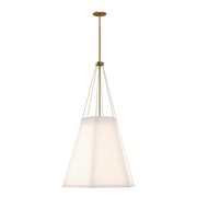 ALORA MOOD Lighting PD545622AGWL Pendant, 3 Lights, Aged Gold/White Linen