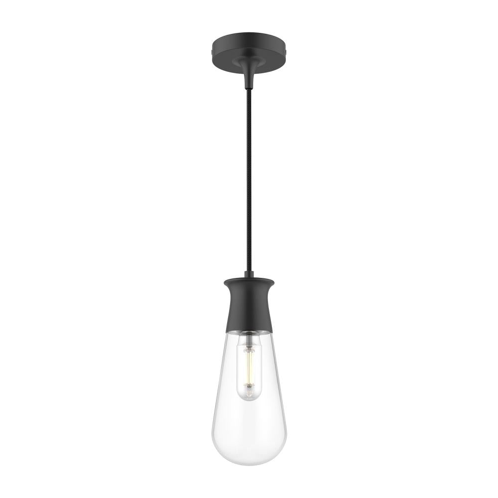 ALORA MOOD Lighting Marcel PD464001MB 1 Light Pendant, Indoor & Outdoor, Matte Black