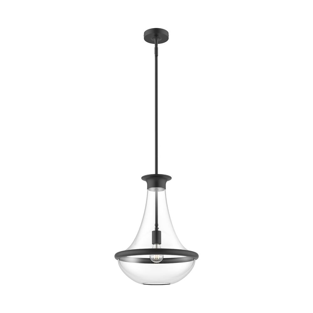ALORA MOOD Lighting PD464014MB Pendant, 1 Light, Minimalistic Design, Matte Black