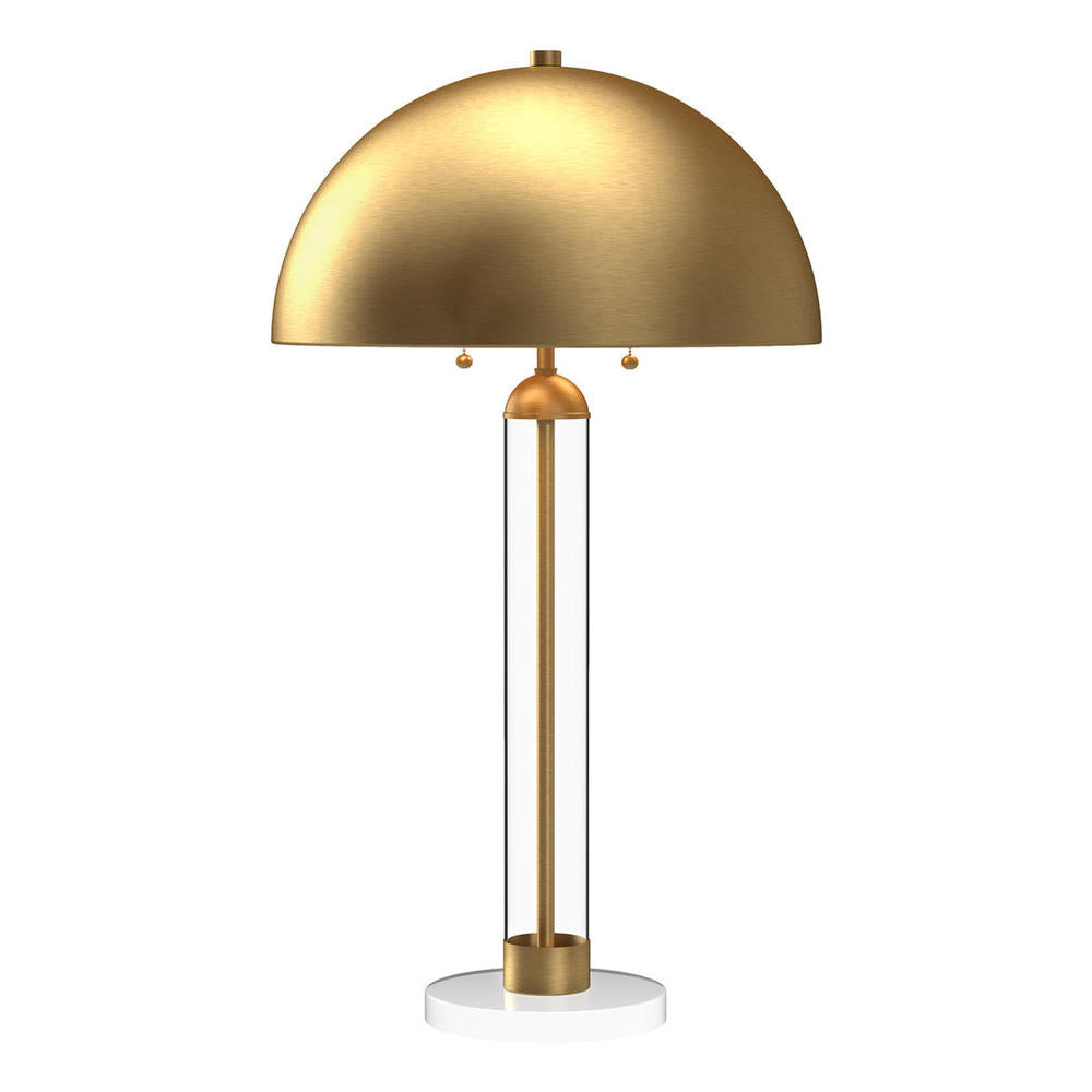 ALORA MOOD Lighting Margaux 18-in Brushed Gold Table Lamp, 2 Lights, Table Lamps