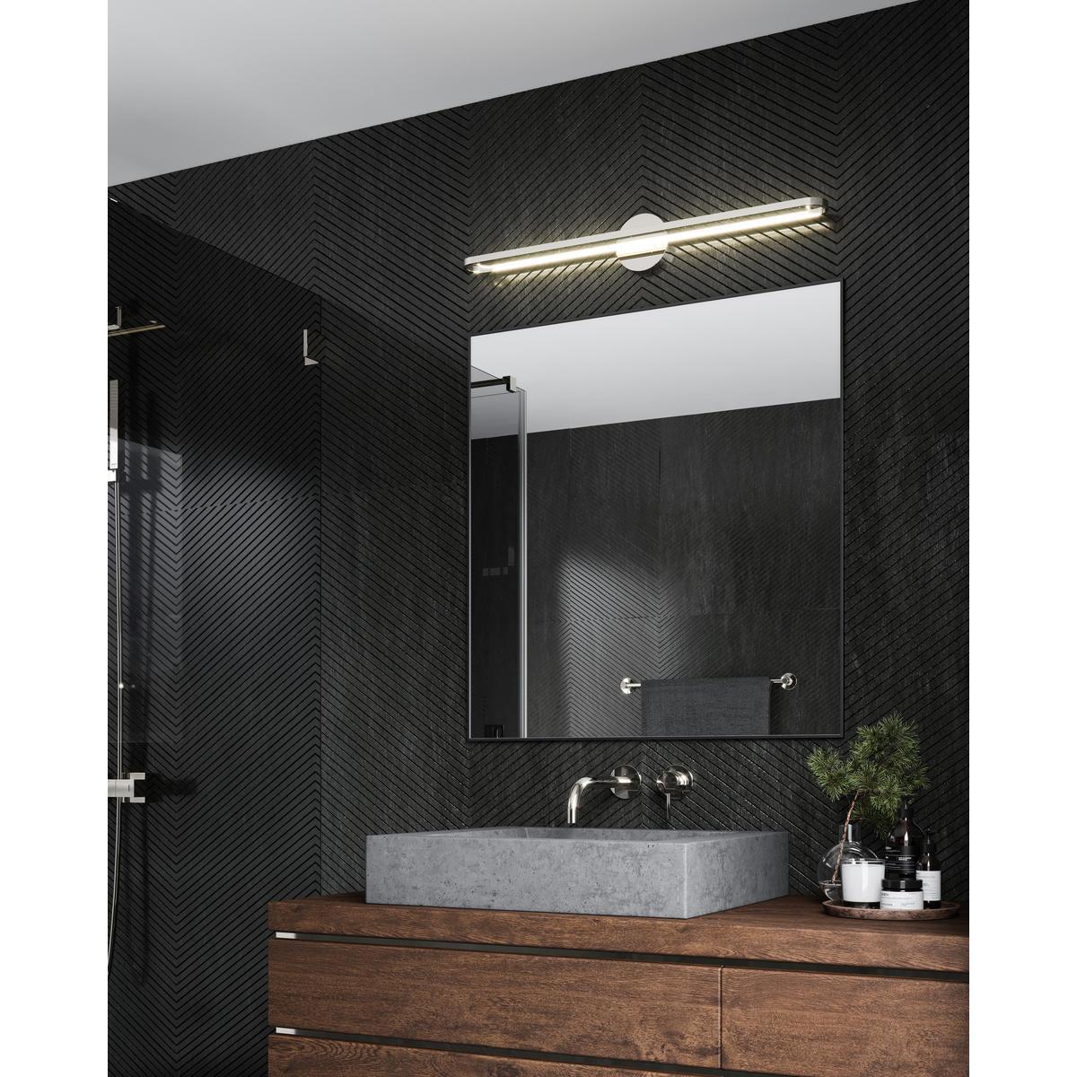 Kuzco Marlon VL63736-CH Vanity Light Fixture, UL Damp Rated, Chrome