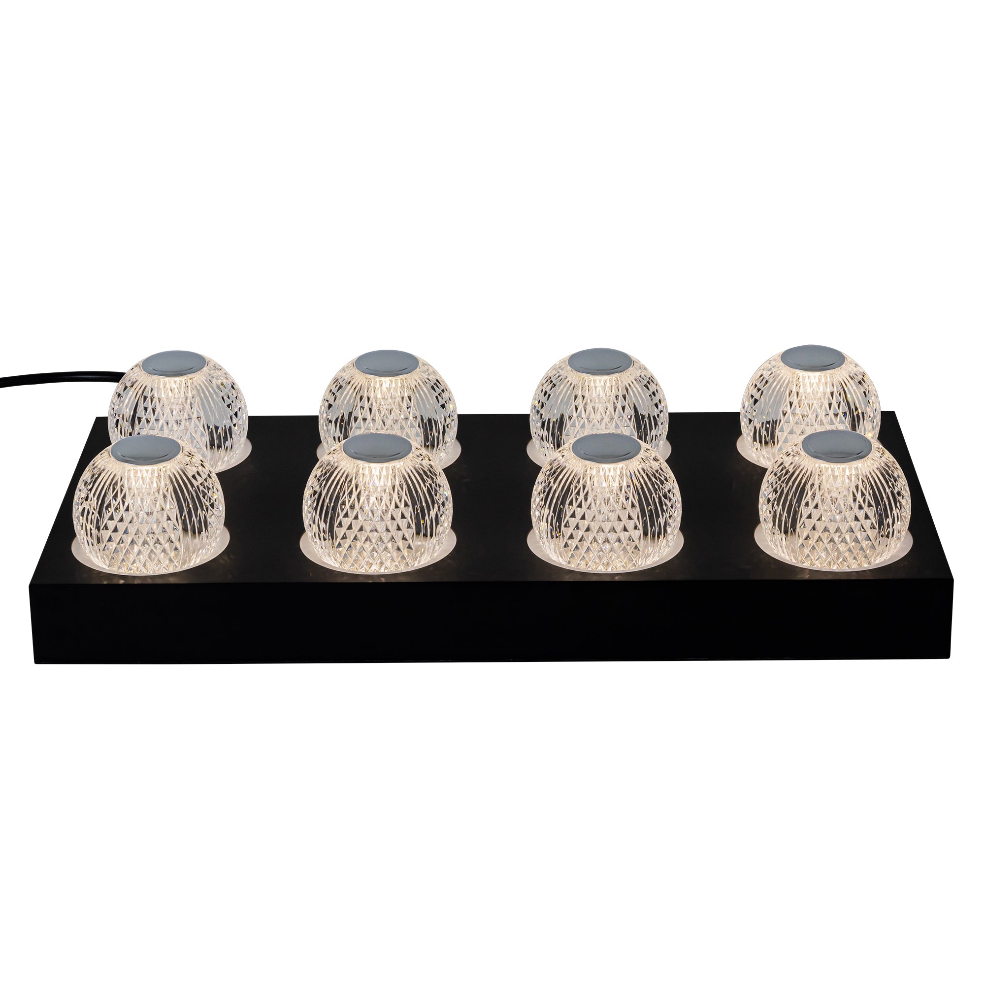 ALORA Lighting K-3219-CGR-8-BK Charging Station, 8-Unit, Black