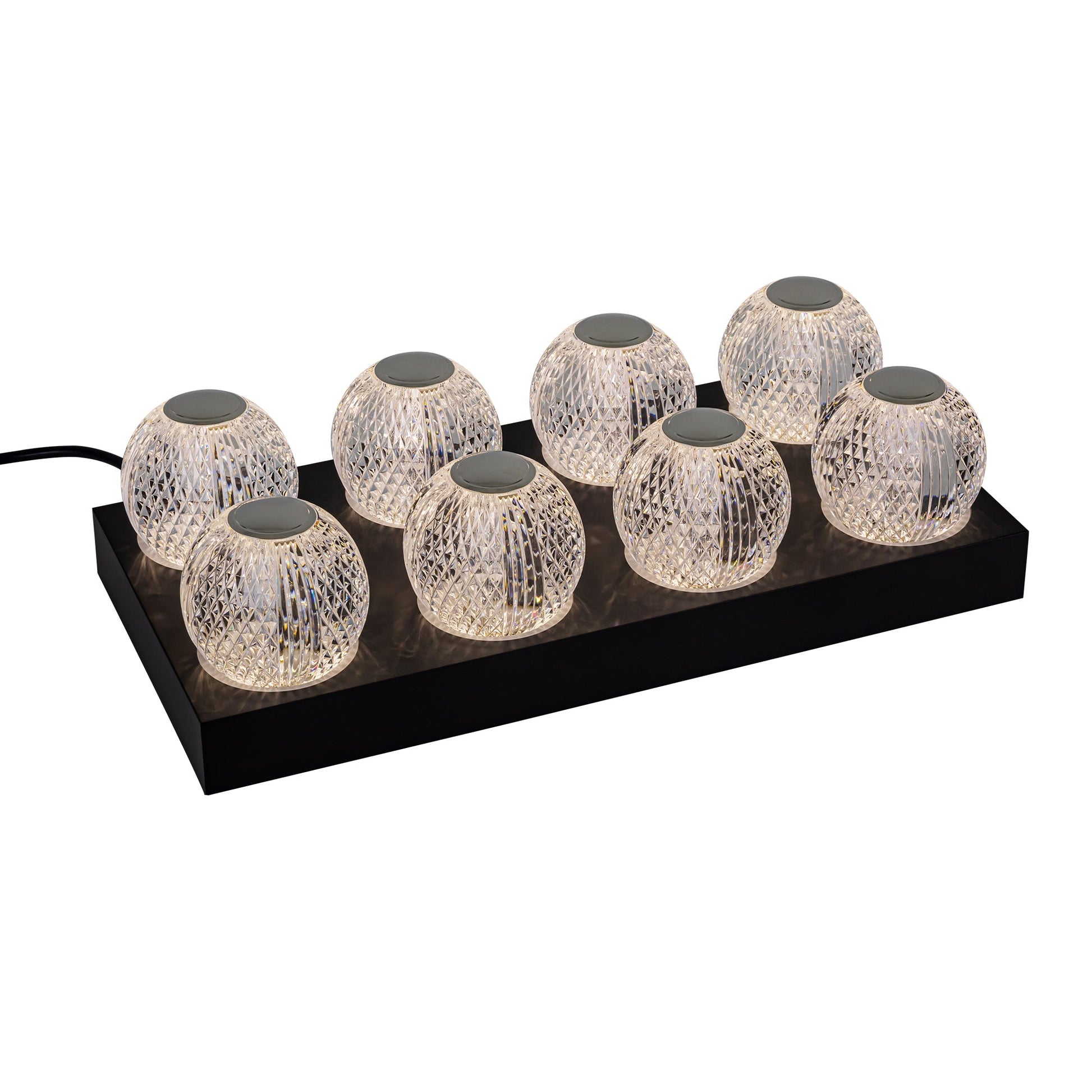 ALORA Lighting K-3219-CGR-8-BK Charging Station, 8-Unit, Black