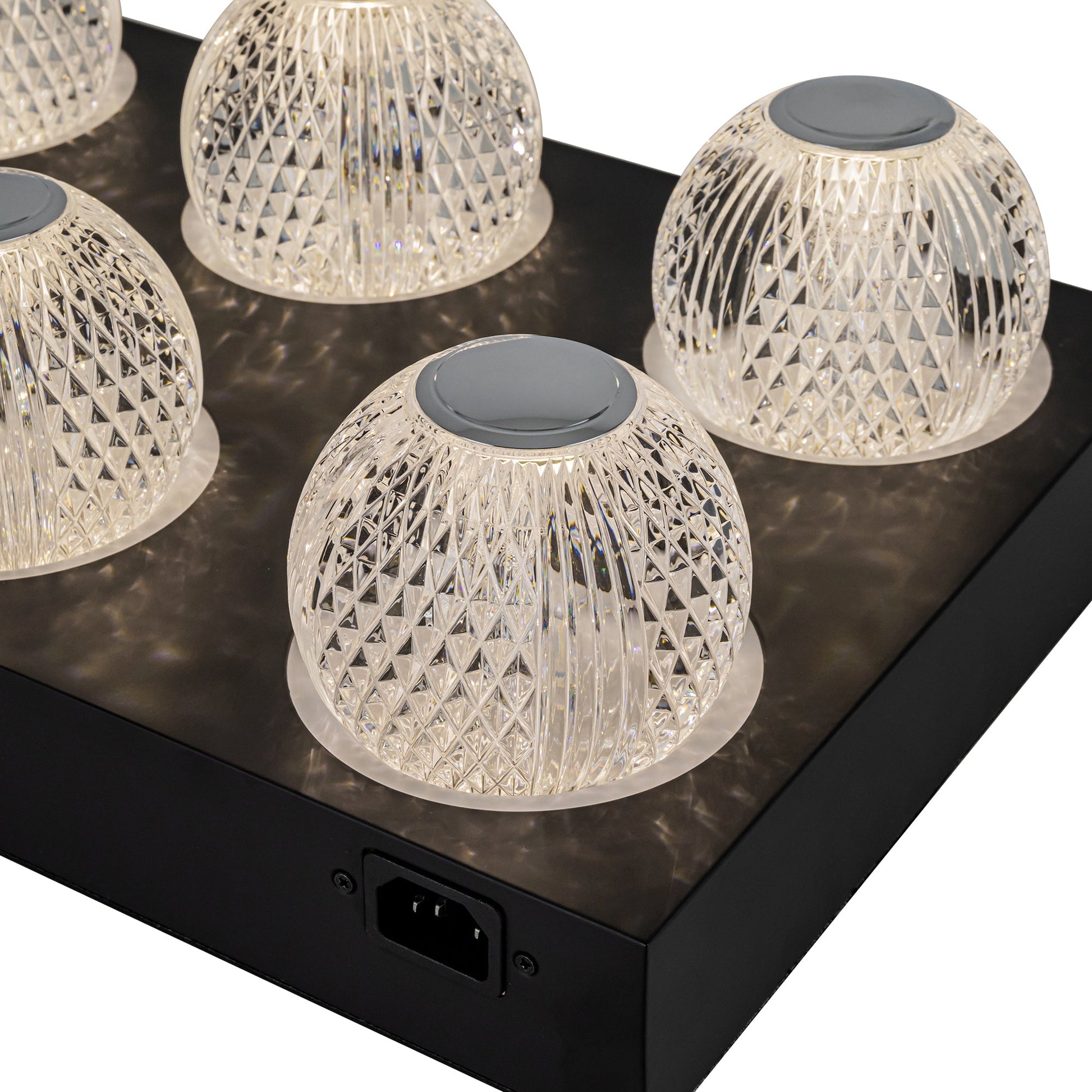 ALORA Lighting K-3219-CGR-8-BK Charging Station, 8-Unit, Black