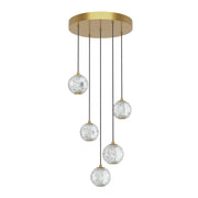 ALORA Lighting MP321205NB Multi Pendant, 5 Light, Natural Brass