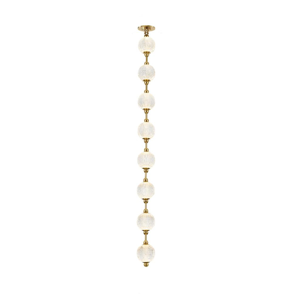 ALORA Lighting PD321708NB-RT Pendant, 38W, LED, Natural Brass