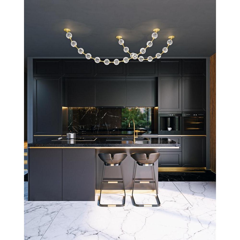 ALORA Lighting PD321712NB-RT Pendant, 7-ft, Natural Brass, LED