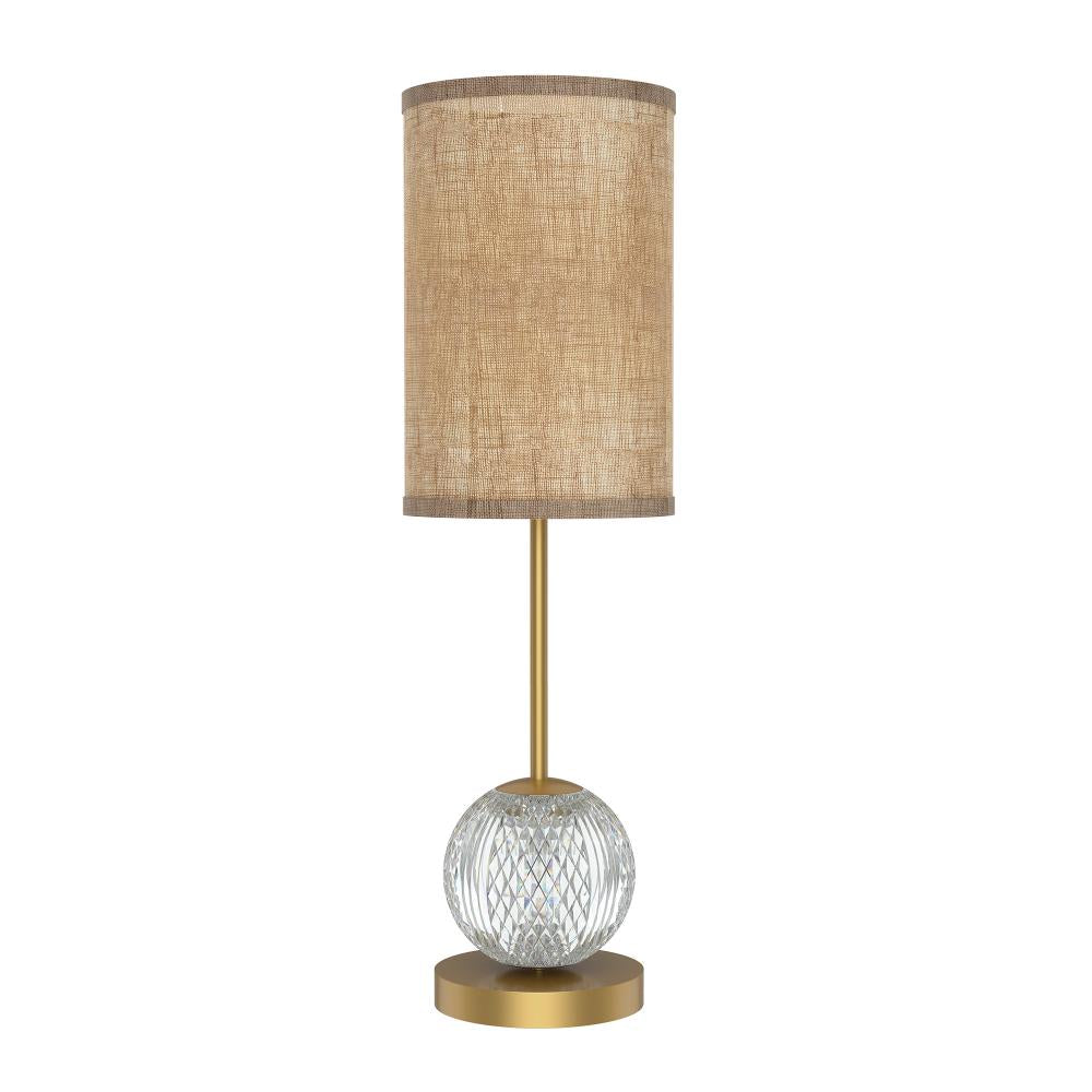 ALORA Lighting TL321201NBWL Table Lamp, LED, Natural Brass/White Linen