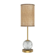 ALORA Lighting TL321201NBWL Table Lamp, LED, Natural Brass/White Linen