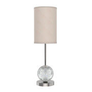 ALORA Lighting TL321201PNWL Table Lamp, LED, Polished Nickel/White Linen