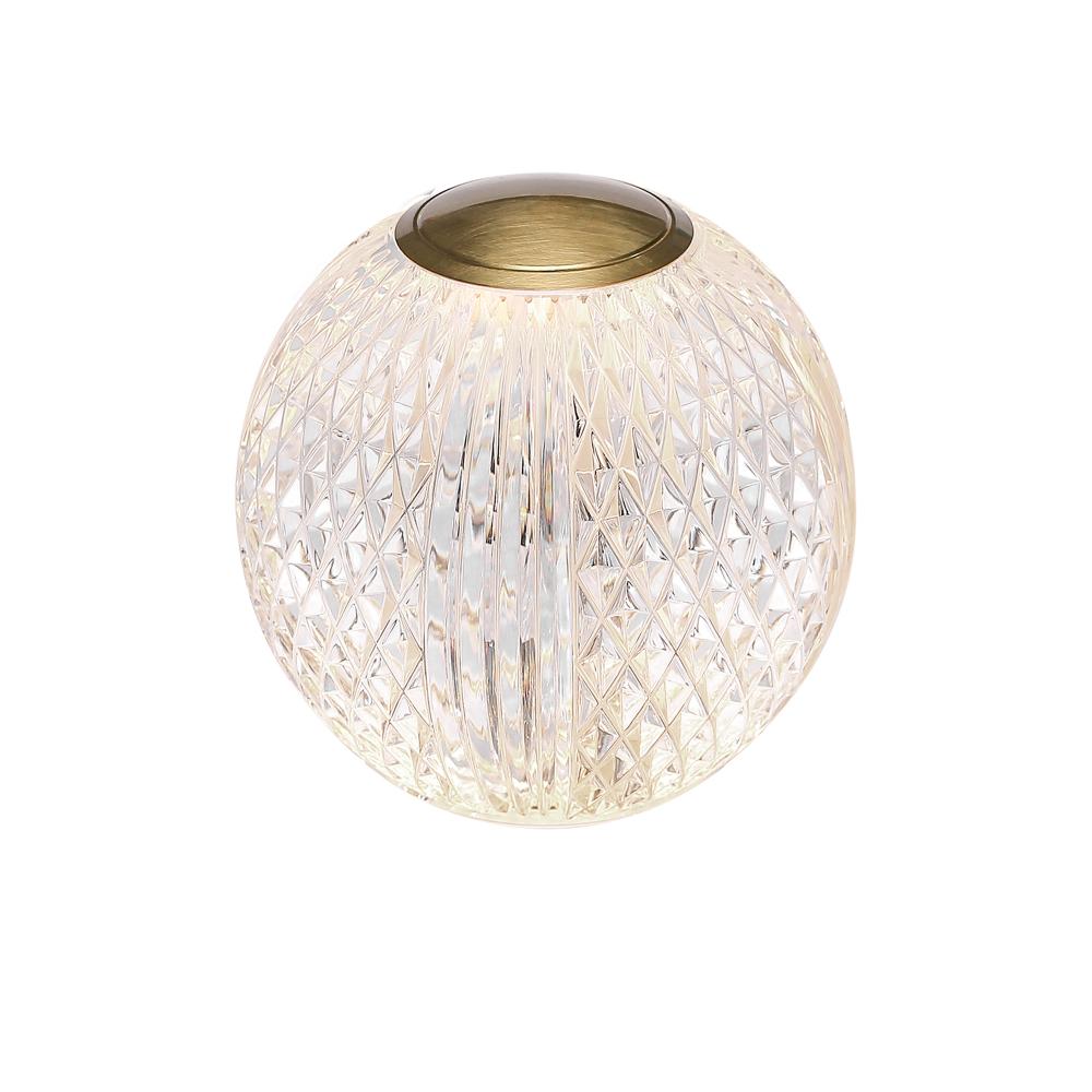 ALORA Lighting TL321904NB Marni 4-in Natural Brass LED Table Lamp, UL Damp Rated, Natural Brass
