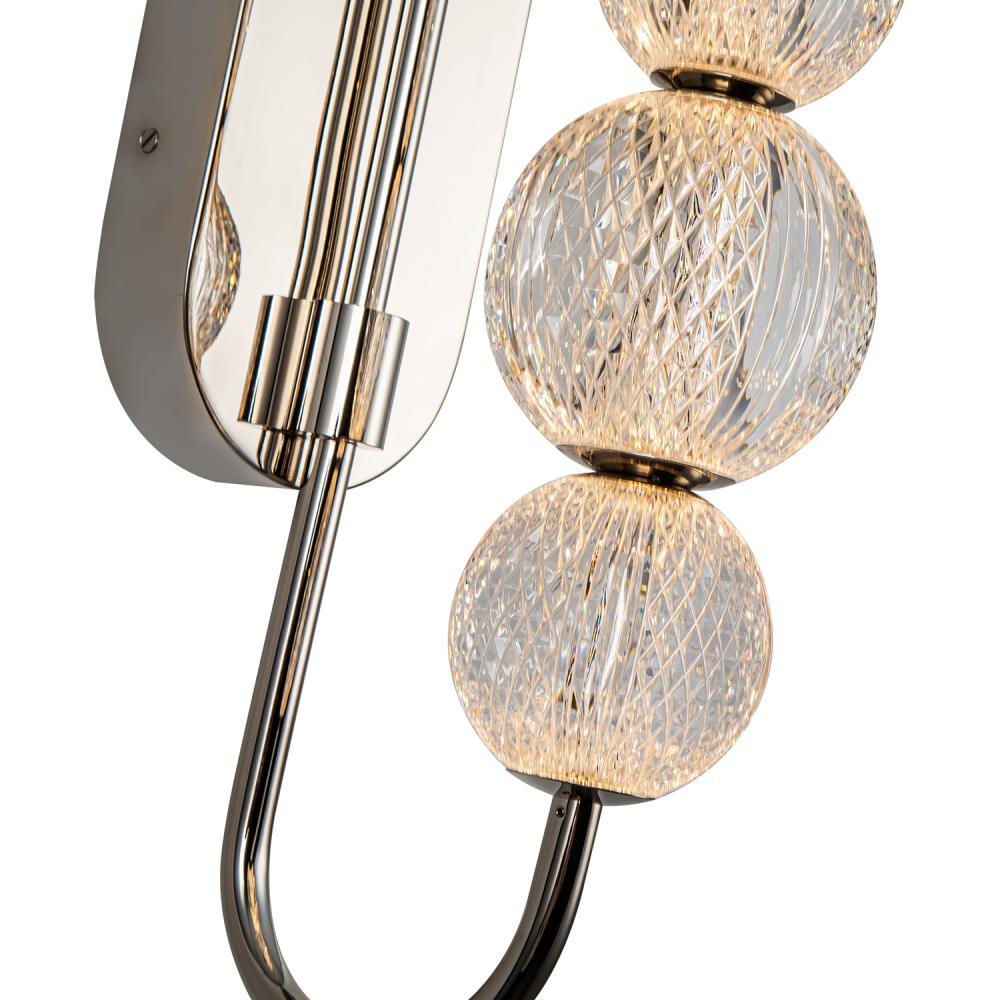 ALORA Lighting WV321628PN Wall/Vanity Light Fixture, UL Damp Rated, Polished Nickel