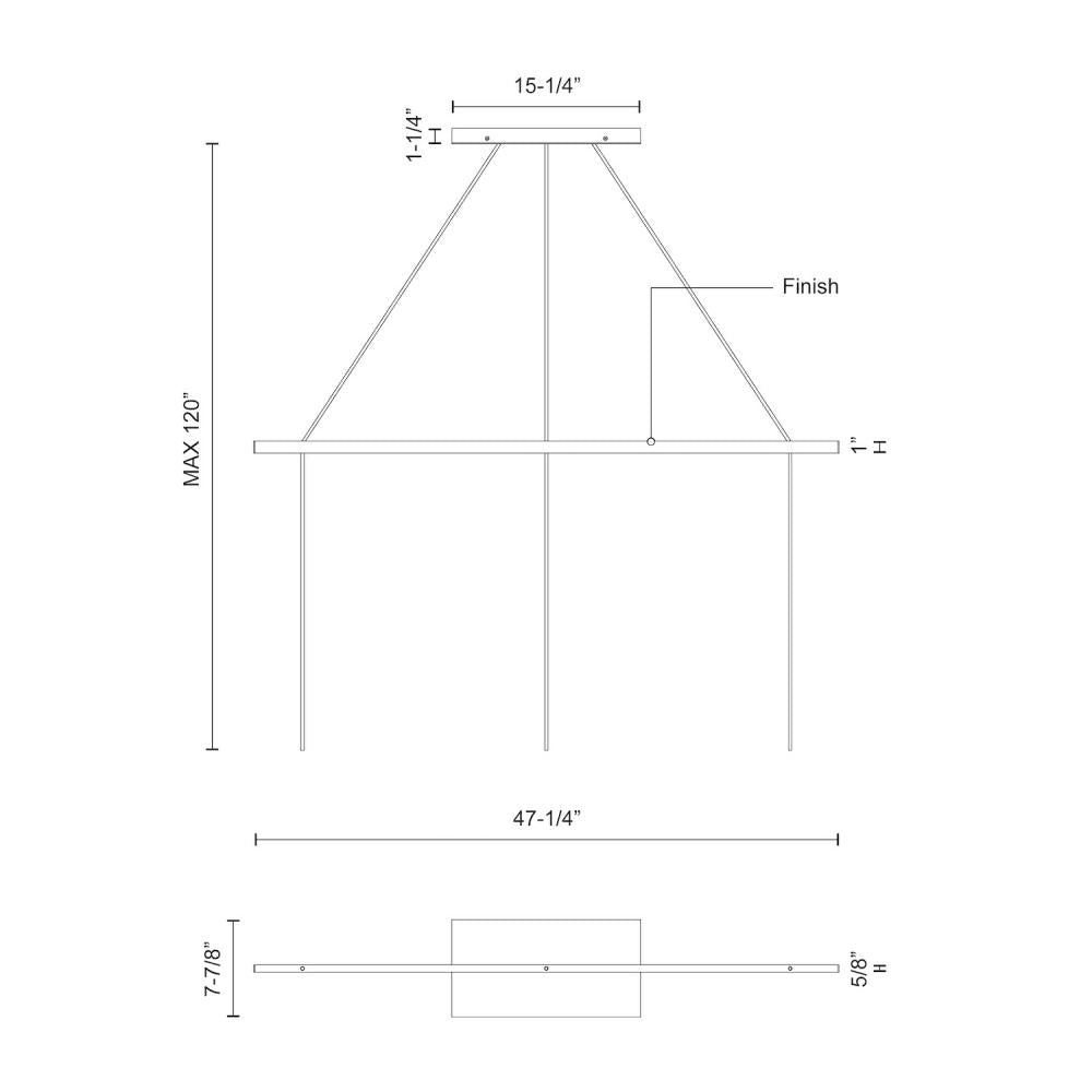 Kuzco CNL3AC-WH Linear Pendant Canopy System, White