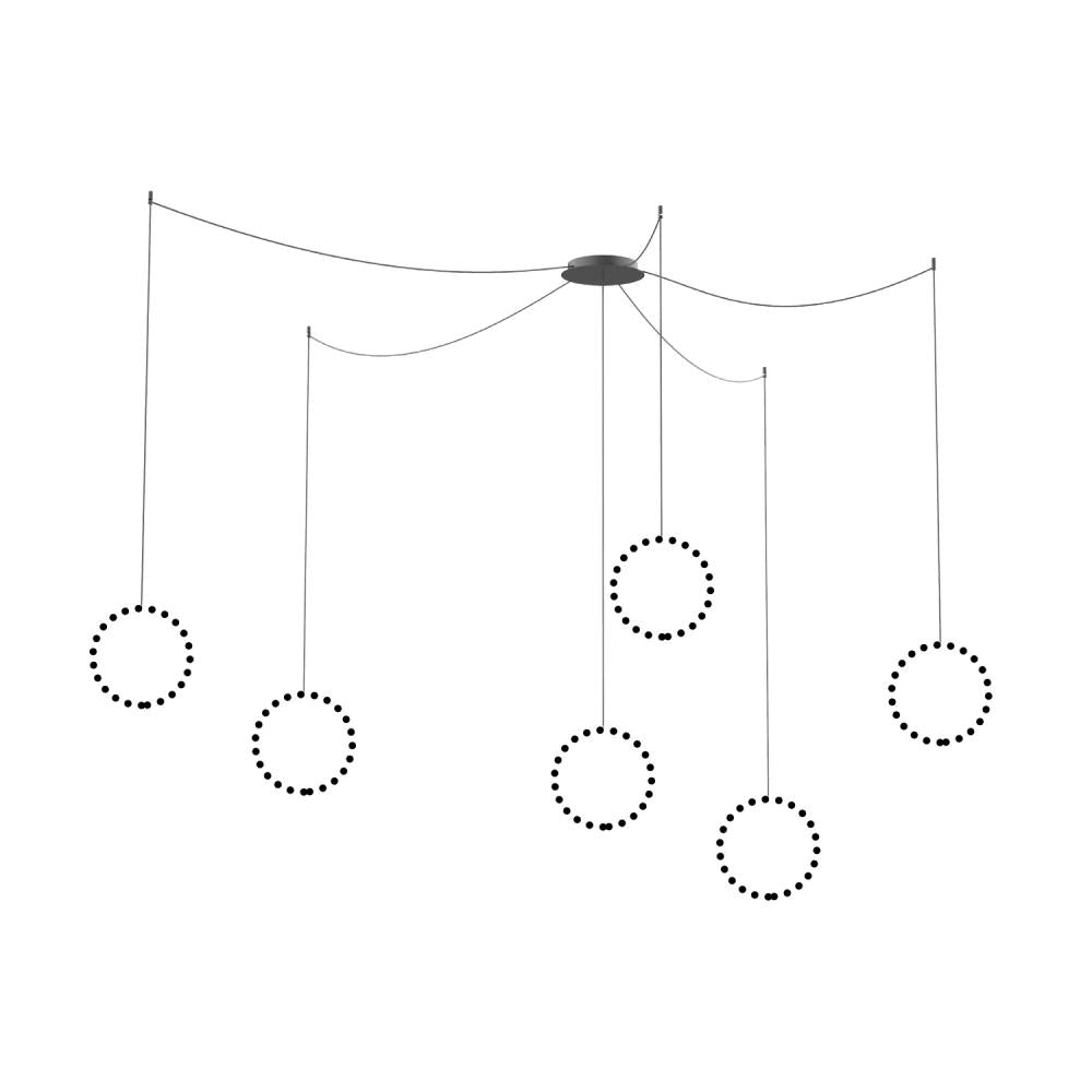 Kuzco Lighting CNM13AC-GH Multi Pendant Canopy System, UL Damp Rated, Graphite