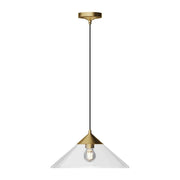 ALORA MOOD Lighting PD521015BGCL Pendant, 15-in, Brushed Gold/Clear Glass