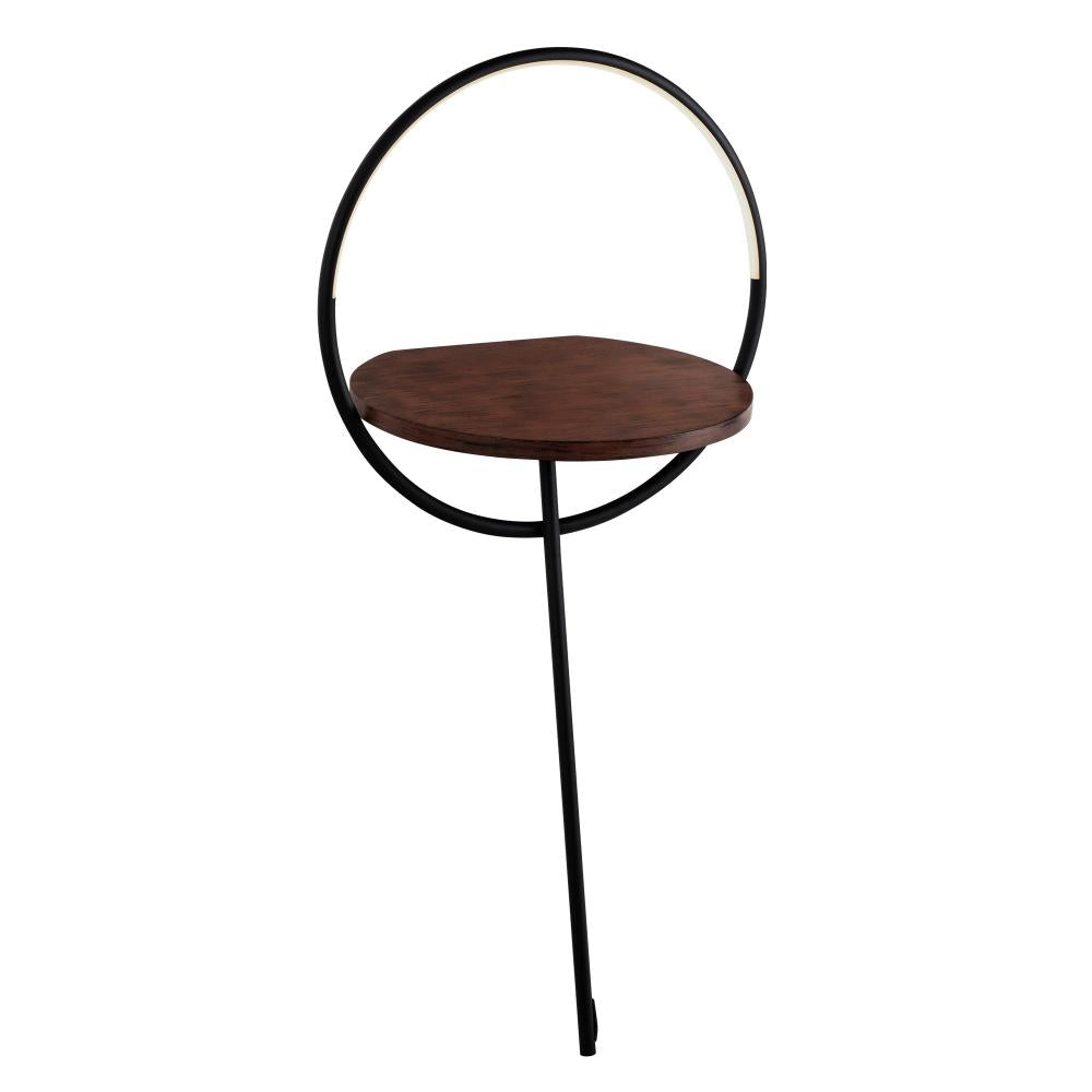 Kuzco FL83818-BK/WT Floor Lamp, LED, Black/Walnut