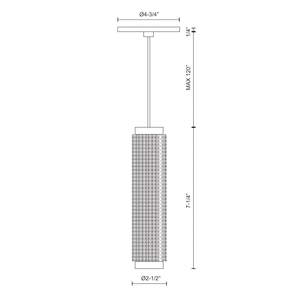 Kuzco Lighting 494603-GD Pendant, 3-in, 1 Light, Knurled Aluminum, Gold