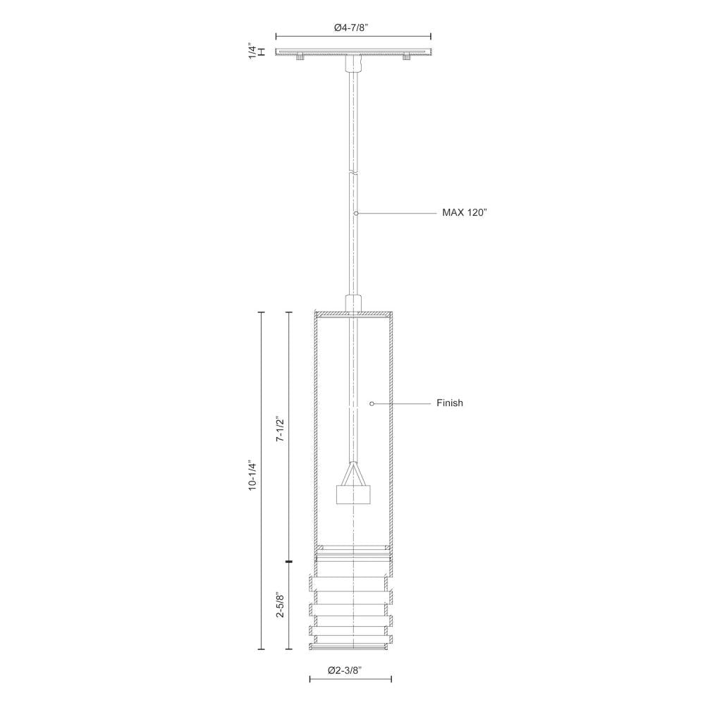 Kuzco Lighting 494502M-GY Pendant, 10-in, Gray, Steel, Gray