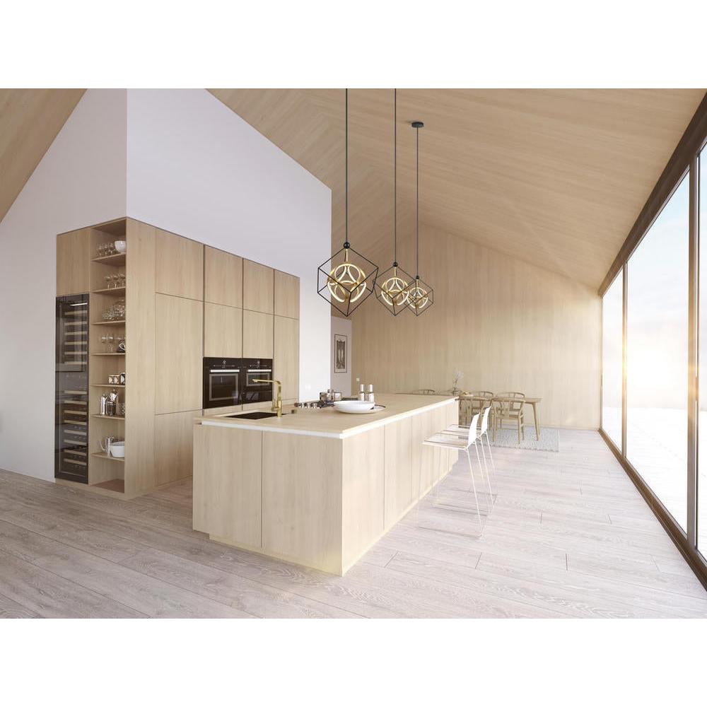 Kuzco Lighting CH19220-BK/AN LED Chandelier, Custom Options Available, Black/Antique Brass