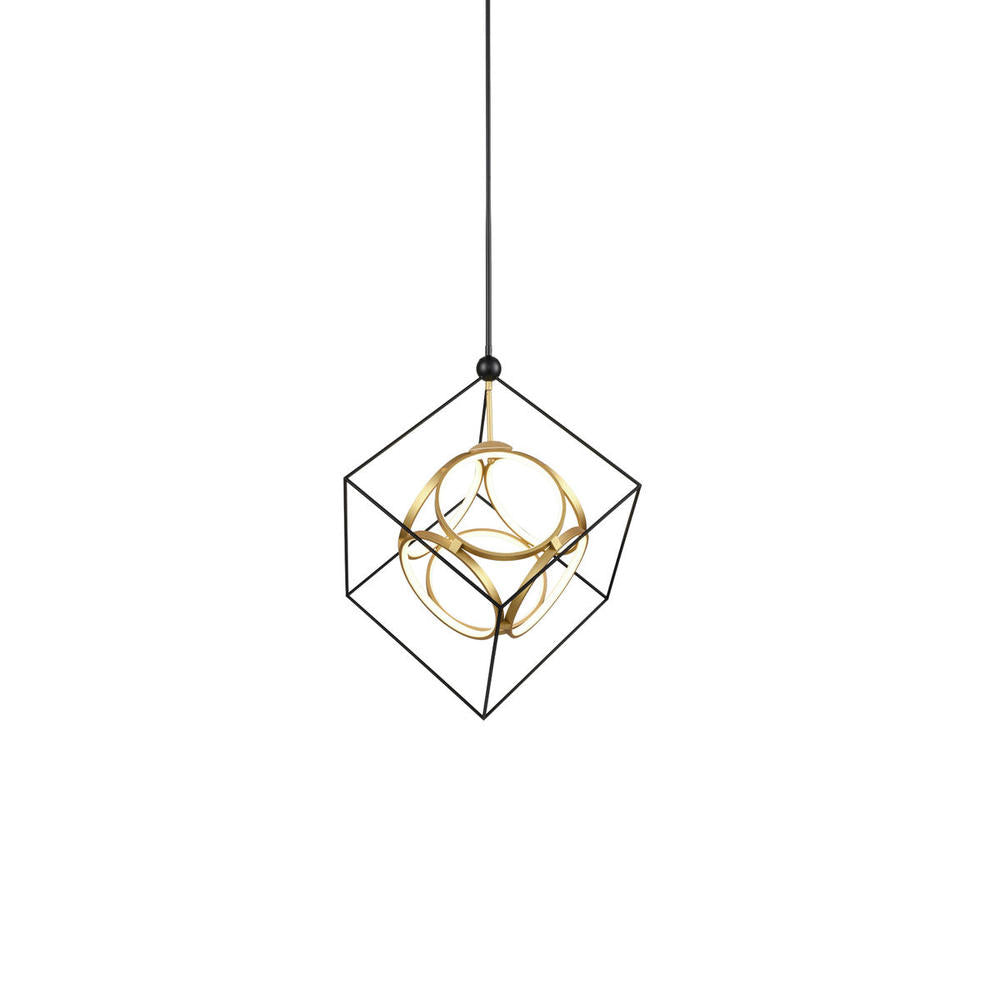 Kuzco Lighting CH19226-BK/AN Chandelier, LED, Black/Antique Brass