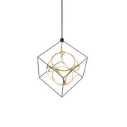 Kuzco CH19234-BK/AN LED Chandelier, UL Damp Rated, Black/Antique Brass