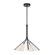 Kuzco Lighting CH62628-BK/LG Mulberry 28-in LED Chandelier, UL Listed, Black/Light Guide