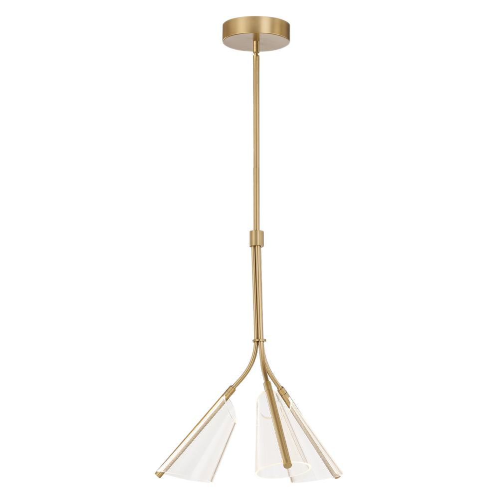 Kuzco Lighting PD62622-BG/LG Pendant Light Fixture, UL Damp Rated, Brushed Gold/Light Guide