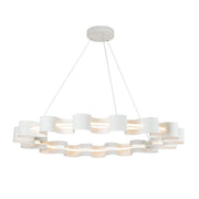 Kuzco Lighting CH18035-AW Nami 32-in Antique White LED Chandelier, UL Damp Rated, Antique White