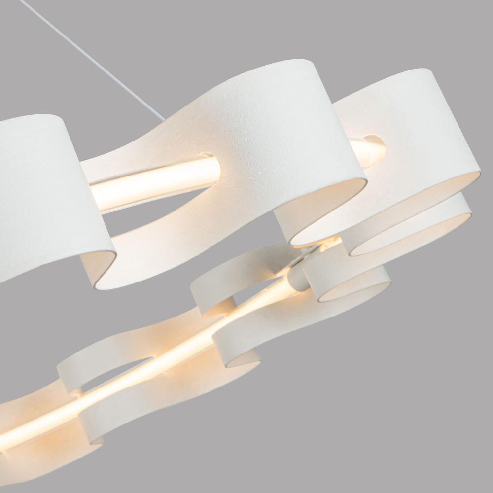 Kuzco Lighting CH18035-AW Nami 32-in Antique White LED Chandelier, UL Damp Rated, Antique White