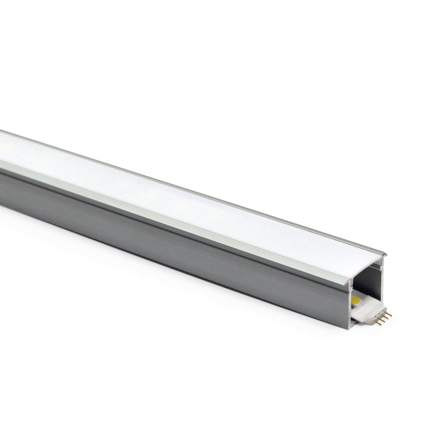 4-ft Deep Channel with Wings, Aluminum (Plastic Diffuser, End Caps & NUTP13 3M Adhesive Mounting Tape Included)