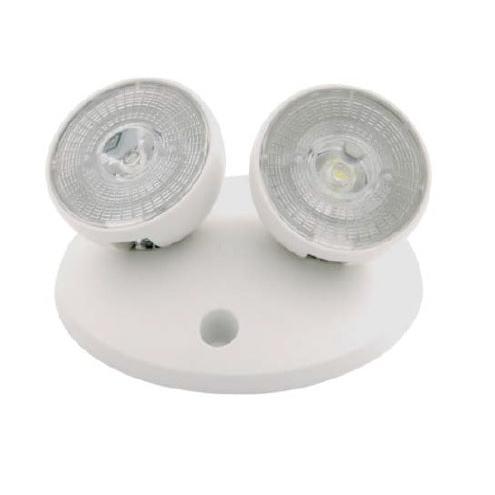 Emergency LED Dual Head Remote, Wide Lens, 2x 2W, 180lm, White