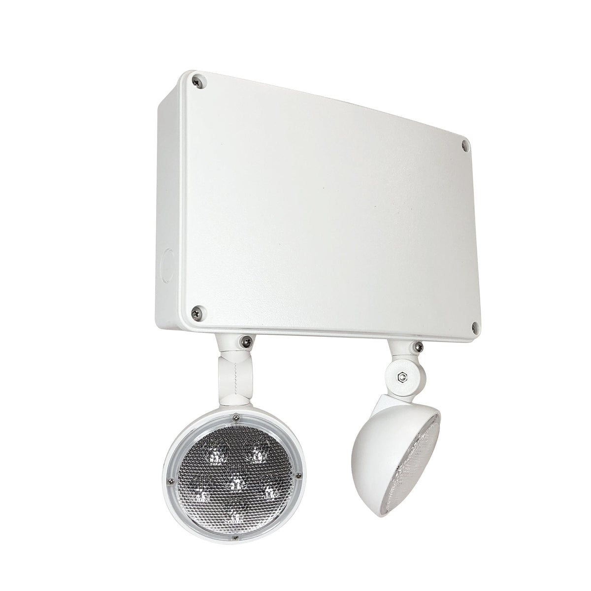 Emergency LED Dual Head Self-Diagnostic w/ Battery Backup, Wet Location, 2x 2.5W / 310lm, 120-277V, White