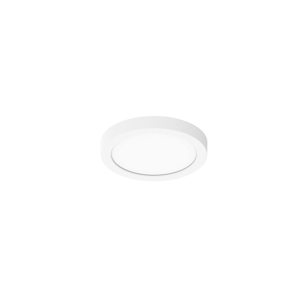 4" ELO LED Surface Mount Luminaire with Selectable Lumens & CCT, Up to 1150lm / 13W, Matte Powder White Finish