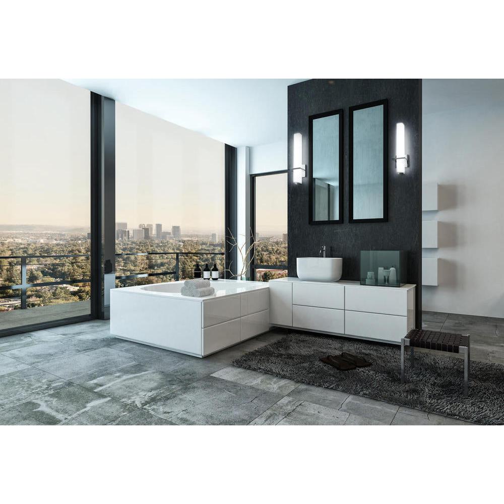 Kuzco Nepal 84218-CH LED Wall Sconce, UL Damp Rated, Chrome