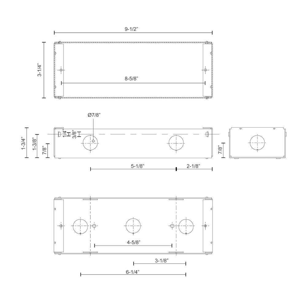 Kuzco ER7110-MBOX Newport Interior Wall Box, Dry Location Compatible