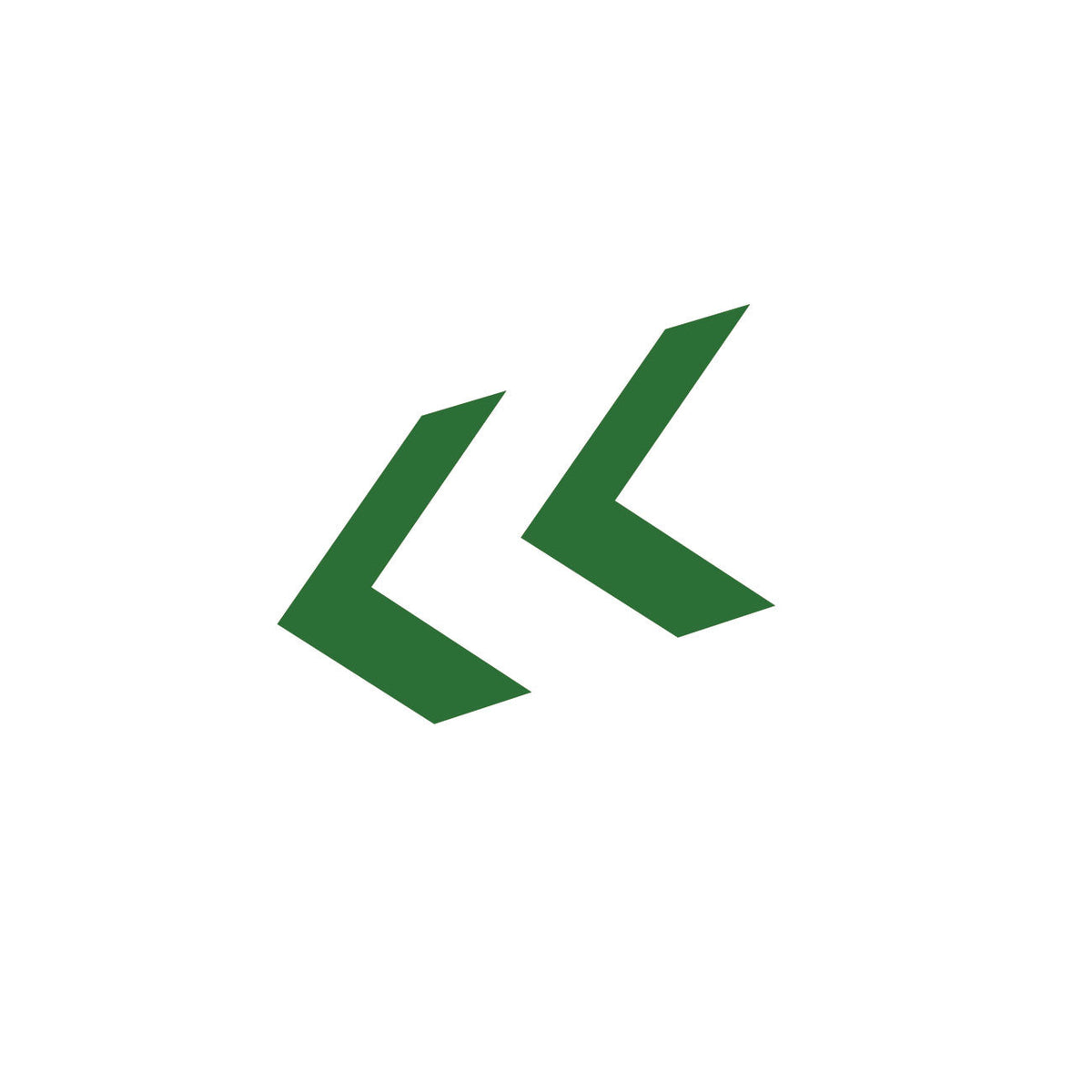 Replacement Chevron for Edge-lit Exit Sign, Green, Set of 2