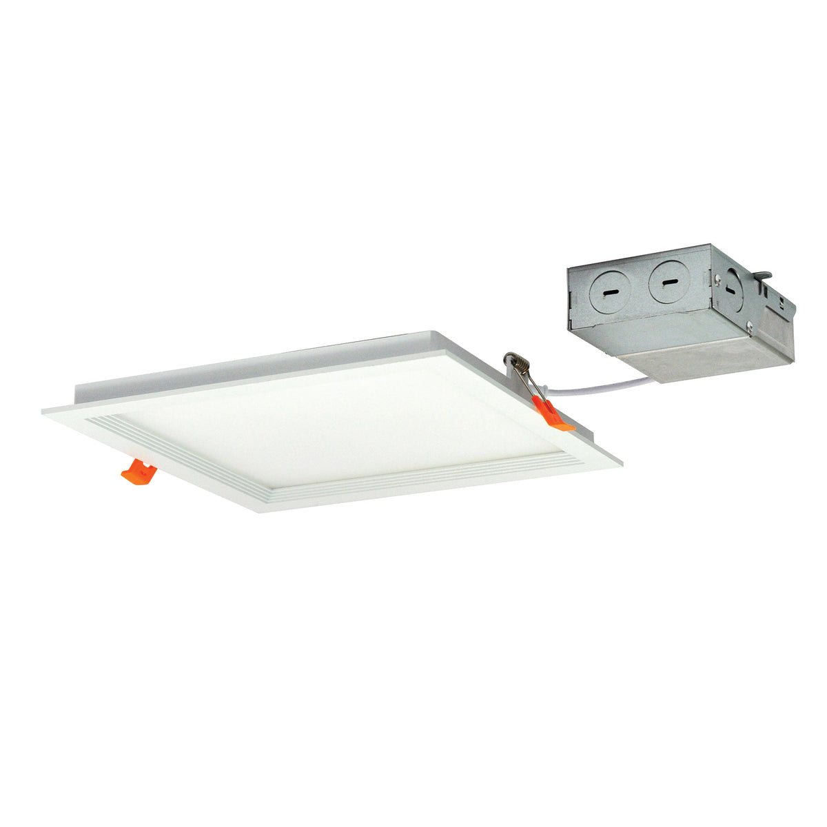 8" FLIN Square Recessed LED, 1400lm, 3500K, 20W, 120V Triac/ELV Dimming, White