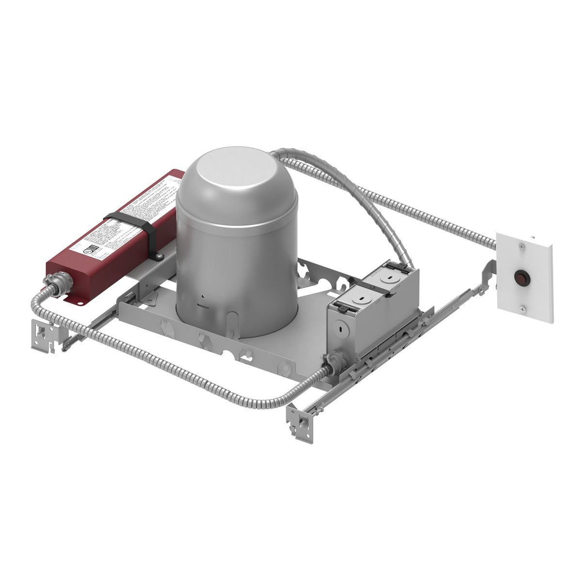 5" IC, AT LED Dedicated New Construction Housing, 120V, Triac/ELV Dimming, w/ Emergency Battery and Remote Test Switch